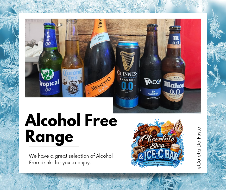 Selection of alcohol-free beers and sparkling wine